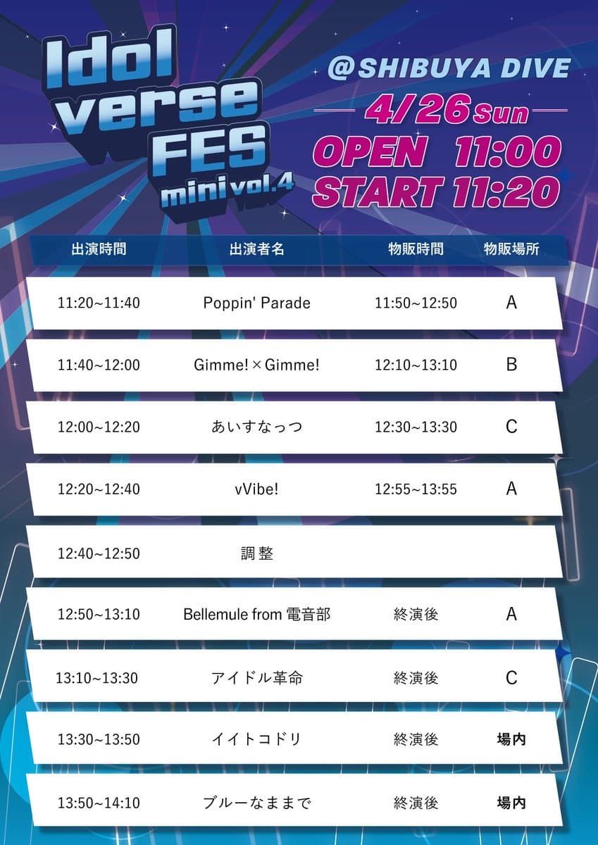 『Idolverse FES mini vol.4』 @ SHIBUYA DIVE